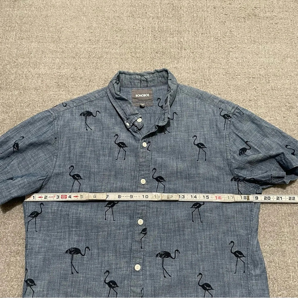 Bonobos Slim Fit Flamingo Short Sleeve Shirt - Picture 6 of 7